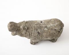 Composite Stone Hippopotamus Garden Ornament English 20th Century - 4746441