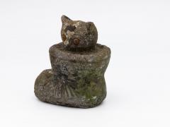 Composite Stone Kitten in Boot Garden Ornament English 20th Century - 4747614