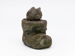 Composite Stone Kitten in Boot Garden Ornament English 20th Century - 4747620