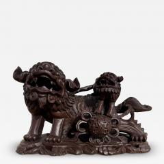 Composite cast Mother Foo Dog with Pup - 4440325