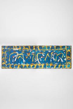 Composition set of four painted canvases 1970s - 4698301