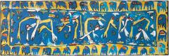 Composition set of four painted canvases 1970s - 4698319