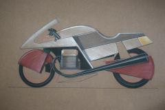 Concept Futurism Guzzi Motorcycle Design Renderings Italy 1950 - 3129420