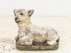 Concrete Lamb Garden Ornament French Mid 20th Century - 3429474