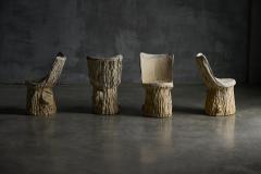 Concrete Tree Trunk Garden Set France 20th Century - 4157306
