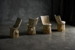 Concrete Tree Trunk Garden Set France 20th Century - 4157328