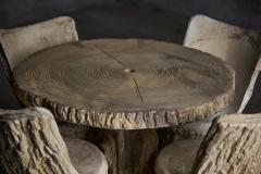 Concrete Tree Trunk Garden Set France 20th Century - 4157330