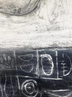 Connie Lloveras Abstract Black White Vessel Painting Over Markings Image 3 - 4451909