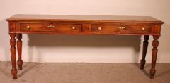 Console In Cherry Wood With Two Drawers 19 Century From France - 3542744