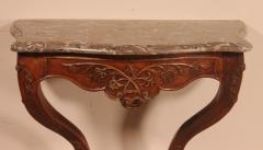 Console Louis XV In Walnut 18 Century - 2933099