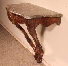 Console Louis XV In Walnut 18 Century - 2933102