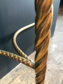 Console Table with Marble Top and Brass Legs Italy 1940s - 719275