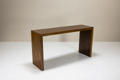 Console Veneered in Dark Stained Bamboo Belgium 1980s - 3886604