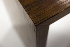 Console Veneered in Dark Stained Bamboo Belgium 1980s - 3886607