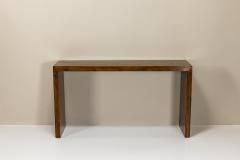 Console Veneered in Dark Stained Bamboo Belgium 1980s - 3886608