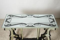 Console in Art Deco style entirely covered with mirrors - 1852239