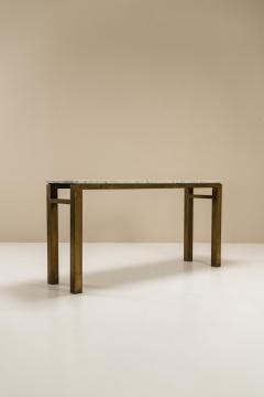 Console in Carrara Marble and Patinated Brass Italy 1960s - 3037151