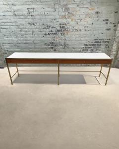 Console w Vitrolite Glass and Brass Style of Paul McCobb 1960 - 3412484