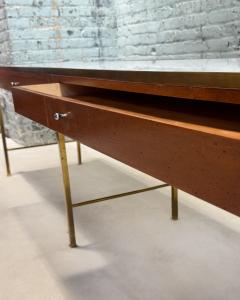 Console w Vitrolite Glass and Brass Style of Paul McCobb 1960 - 3412487