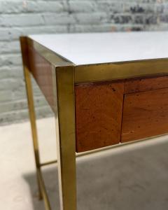Console w Vitrolite Glass and Brass Style of Paul McCobb 1960 - 3412490