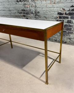 Console w Vitrolite Glass and Brass Style of Paul McCobb 1960 - 3412492