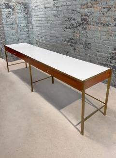 Console w Vitrolite Glass and Brass Style of Paul McCobb 1960 - 3412493