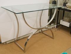 Console with Arched Chrome Base - 155870