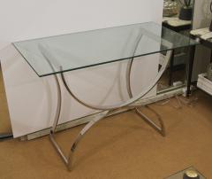 Console with Arched Chrome Base - 155871