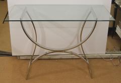 Console with Arched Chrome Base - 155872