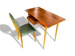 Console with Drawer and Chair in Hardwood Unknown 1950s Lot 732A - 4190679
