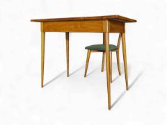 Console with Drawer and Chair in Hardwood Unknown 1950s Lot 732A - 4190682