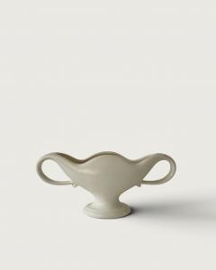 Constance Spry Twin Handled Vase with Scalloped Lip c 1930s - 4747896