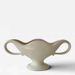 Constance Spry Twin Handled Vase with Scalloped Lip c 1930s - 4748158