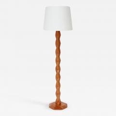 Constantin Br ncu i FRENCH CARVED FACETED SCULPTURAL ELM WOOD FLOOR LAMP INSPIRED BY BRANCUSI - 2145074