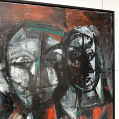 Constantine Pougialis Constantine Pougialis Abstract Oil Painting Idols 1962 - 3036542