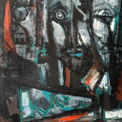 Constantine Pougialis Constantine Pougialis Abstract Oil Painting Idols 1962 - 3036546