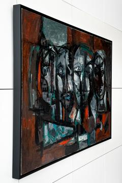 Constantine Pougialis Constantine Pougialis Abstract Oil Painting Idols 1962 - 3036547