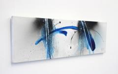 Contemporary Abstract Painting Blue Soot Acrylic On Canvas by MS AT 2017 - 4099028