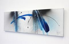 Contemporary Abstract Painting Blue Soot Acrylic On Canvas by MS AT 2017 - 4099029