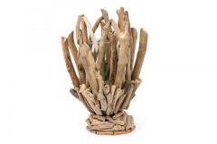 Contemporary Adirondack Style Glass and Twig Candle Holder - 4675144