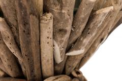 Contemporary Adirondack Style Twig and Glass Candle Holder - 4675161