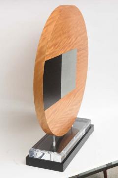Contemporary American Abstract Wood Sculpture on Stand - 4197264