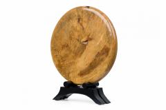 Contemporary American Modern Circular Wood Sculpture on Stand - 4195738