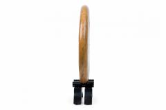 Contemporary American Modern Circular Wood Sculpture on Stand - 4195742