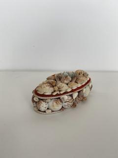 Contemporary American Modern Oval Seashell Jewelry Box - 4195484