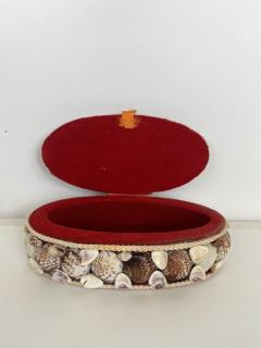 Contemporary American Modern Oval Seashell Jewelry Box - 4195486