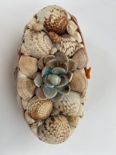 Contemporary American Modern Oval Seashell Jewelry Box - 4195487