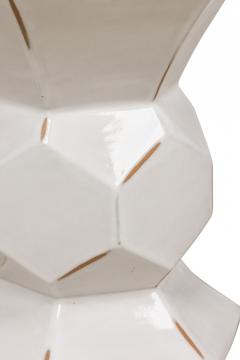 Contemporary American White Ceramic Hexagonal Occasional Table - 4171760