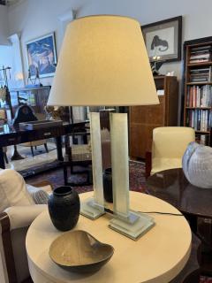 Contemporary Art Deco Style Table Lamp in Original Saint Gobain Textured Glass - 4754420