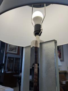 Contemporary Art Deco Style Table Lamp in Original Saint Gobain Textured Glass - 4754423